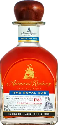 Bouteille de spiritueux : Admiral Rodney HMS Royal Oak / Extra Old de la marque Saint Lucia Distillers