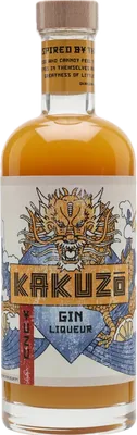 Bouteille de spiritueux : Gin Liqueur Yuzu de la marque Kakuzo