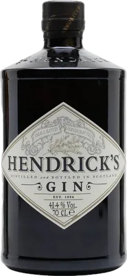 Bouteille de spiritueux : Gin de la marque Hendrick's