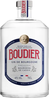 Bouteille de spiritueux : Gin de Bourgogne - Bourgeon de Cassis de la marque Gabriel Boudier
