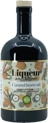 Bouteille de spiritueux : Liqueur au rhum Caramel beurre salé de la marque Breizh'cool