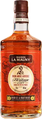 Bouteille de spiritueux : Ambré Agricole Héritage 1749 de la marque Maison La Mauny