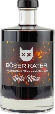 Bouteille de spiritueux : Handcrafted Glühpunsch & Gin de la marque Böser Kater