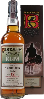Bouteille de spiritueux : Raw Cask Rum de la marque Blackadder