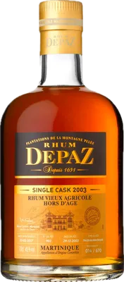 Bouteille de spiritueux : Single Cask de la marque Depaz
