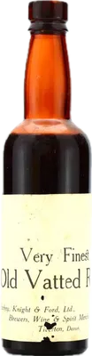 Bouteille de spiritueux : Very Finest Old Vatted Rum Half Bottle 1950s de la marque Starkey, Knight & Ford Ltd