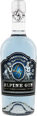 Bouteille de spiritueux : Alpine Gin de la marque Lebensstern