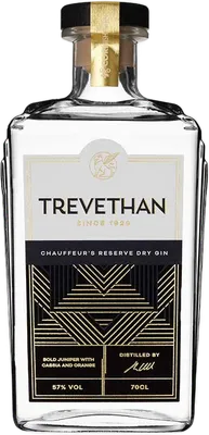 Bouteille de spiritueux : Chauffeur's Reserve Cornish Gin de la marque Trevethan