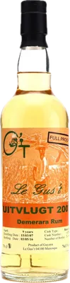 Bouteille de spiritueux : Demerara Rum de la marque Uitvlugt