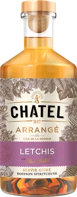 Bouteille de spiritueux : Arrangé Letchis de la marque Chatel