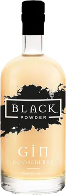 Bouteille de spiritueux : Gooseberry Gin de la marque Black Powder