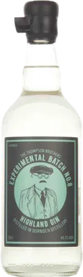 Bouteille de spiritueux : Experimental Batch No. 8 de la marque The Thompson Brothers Highland Gin