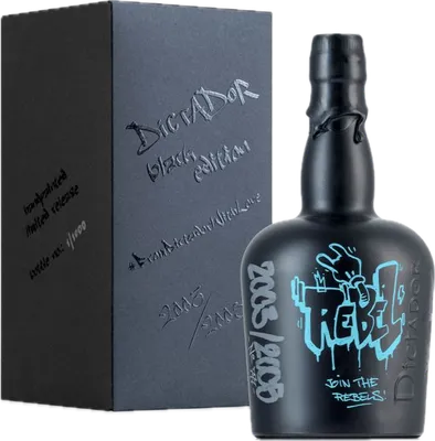 Bouteille de spiritueux : Black Edition Rebel de la marque Dictador