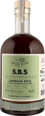 Bouteille de spiritueux : Jamaica 2014 Bourbon and Brandy Matured de la marque S.B.S