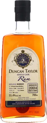 Bouteille de spiritueux : Single Cask Rum 2004 Aged 12 Years (A Private Estate Distillery) de la marque Duncan Taylor