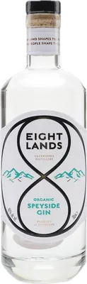 Bouteille de spiritueux : Organic Speyside Gin de la marque Eight Lands