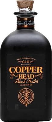 Bouteille de spiritueux : Black Batch London Dry Gin de la marque Copperhead