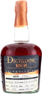 Bouteille de spiritueux : Best Of 1979 45% 38 Years de la marque Dictador