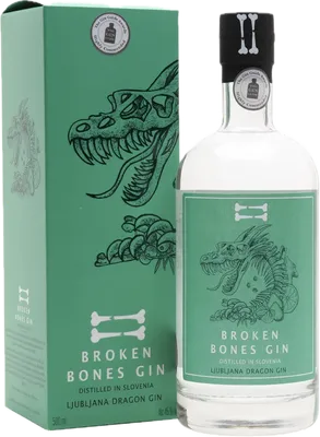 Bouteille de spiritueux : Ljubljana Dragon Gin de la marque Broken Bones