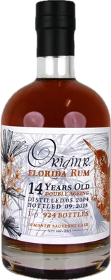 Bouteille de spiritueux : Florida Rum de la marque Origin R.