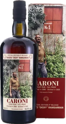 Bouteille de spiritueux : 4th Employees Basdeo „Dicky“ Ramsarran de la marque Caroni