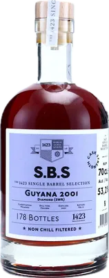 Bouteille de spiritueux : Guyana de la marque S.B.S