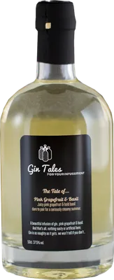 Bouteille de spiritueux : Pink Grapefruit & Basil de la marque Gin Tales