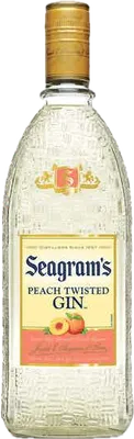 Bouteille de spiritueux : Peach Twisted Gin de la marque Seagram's 