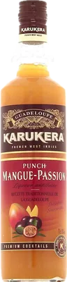 Bouteille de spiritueux : Punch Mangue-Passion de la marque Karukera