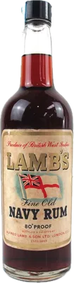 Bouteille de spiritueux : Navy Rum 1970s de la marque Alfred Lamb's