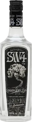 Bouteille de spiritueux : London Dry Gin de la marque SW4