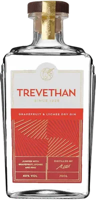 Bouteille de spiritueux : Grapefruit & Lychee Cornish Gin de la marque Trevethan