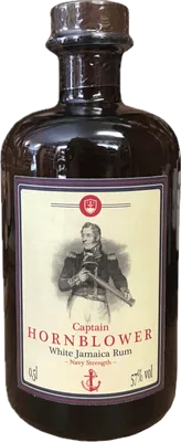 Bouteille de spiritueux : Captain Hornblower White Jamaica Rum de la marque Hampden