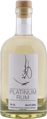 Bouteille de spiritueux : Platinum Rum de la marque N. Kröger