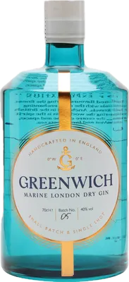 Bouteille de spiritueux : Marine London Dry Gin de la marque Greenwich