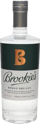 Bouteille de spiritueux : Byron Dry Gin de la marque Brookie's