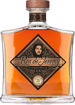 Bouteille de spiritueux : XXXO Solera 21 de la marque Ron de Jeremy