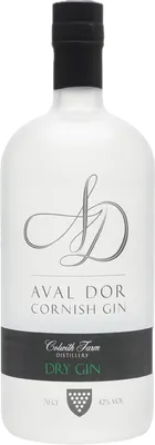 Bouteille de spiritueux : Cornish Dry Gin de la marque Aval Dor