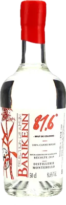 Bouteille de spiritueux : Brut de colonne - Canne rouge de la marque Barikenn