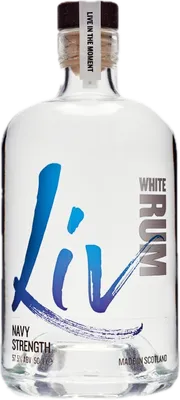 Bouteille de spiritueux : Navy Strength White Rum de la marque Liv