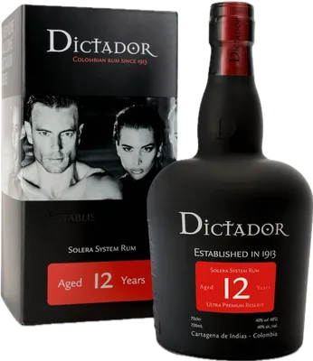 Bouteille de spiritueux : 12 Years Solera de la marque Dictador