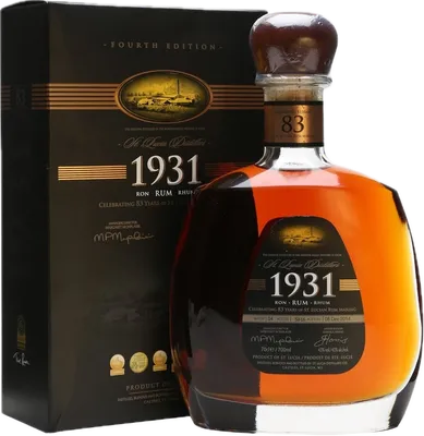 Bouteille de spiritueux : 1931 - Fourth Edition 83rd Anniversary de la marque Saint Lucia Distillers
