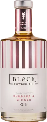 Bouteille de spiritueux : Rhubarb & Ginger Gin de la marque Black Powder