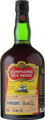 Bouteille de spiritueux : Barbados (Bottled for Germany) de la marque Foursquare