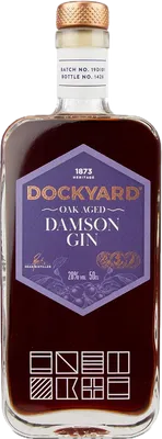 Bouteille de spiritueux : AOK Aged Damson Gin de la marque Dockyard
