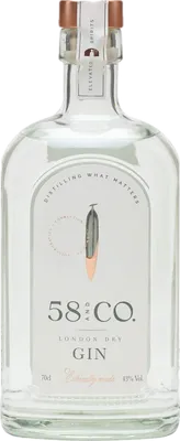 Bouteille de spiritueux : London Dry Gin de la marque 58 And Co