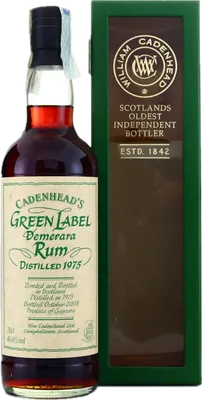 Bouteille de spiritueux : Demerara Rum de la marque Cadenheads