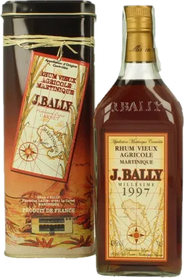 Bouteille de spiritueux : Millésime de la marque J. Bally