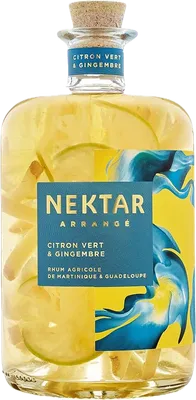 Bouteille de spiritueux : Citron Vert & Gingembre de la marque Nektar Arrangé
