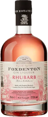 Bouteille de spiritueux : Rhubarb  Gin Liqueur de la marque Foxdenton